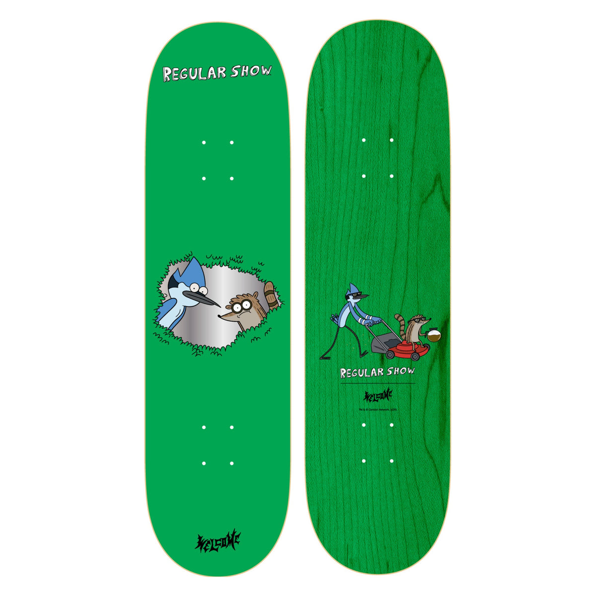 Welcome X Regular Show Shrub 8.5" Skateboard Deck