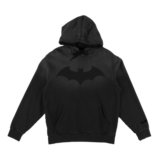 WELCOME X BATMAN BAT LOGO SUN-FADE HOODED SWEATSHIRT - Bow Shock Marketplace