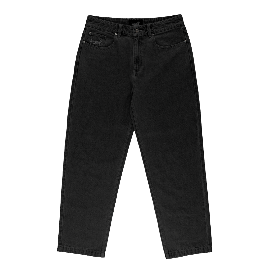 Welcome Immortal Washed Black Denim Pants - Bow Shock Marketplace
