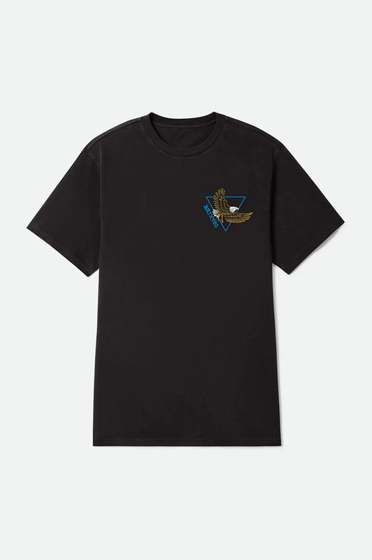 Brixton Opal Black Worn Wash S/s Standard Tee Shirt
