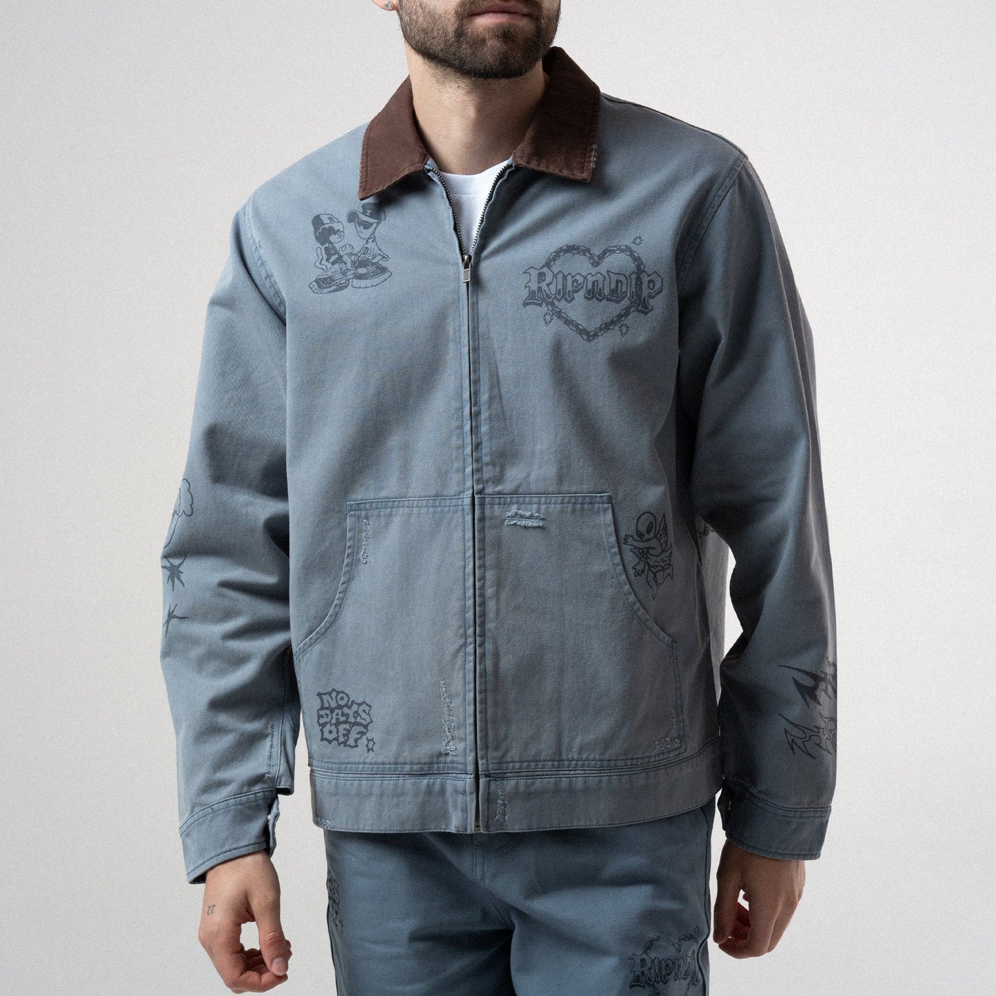 Westside Zip Up Work Jacket (Slate)
