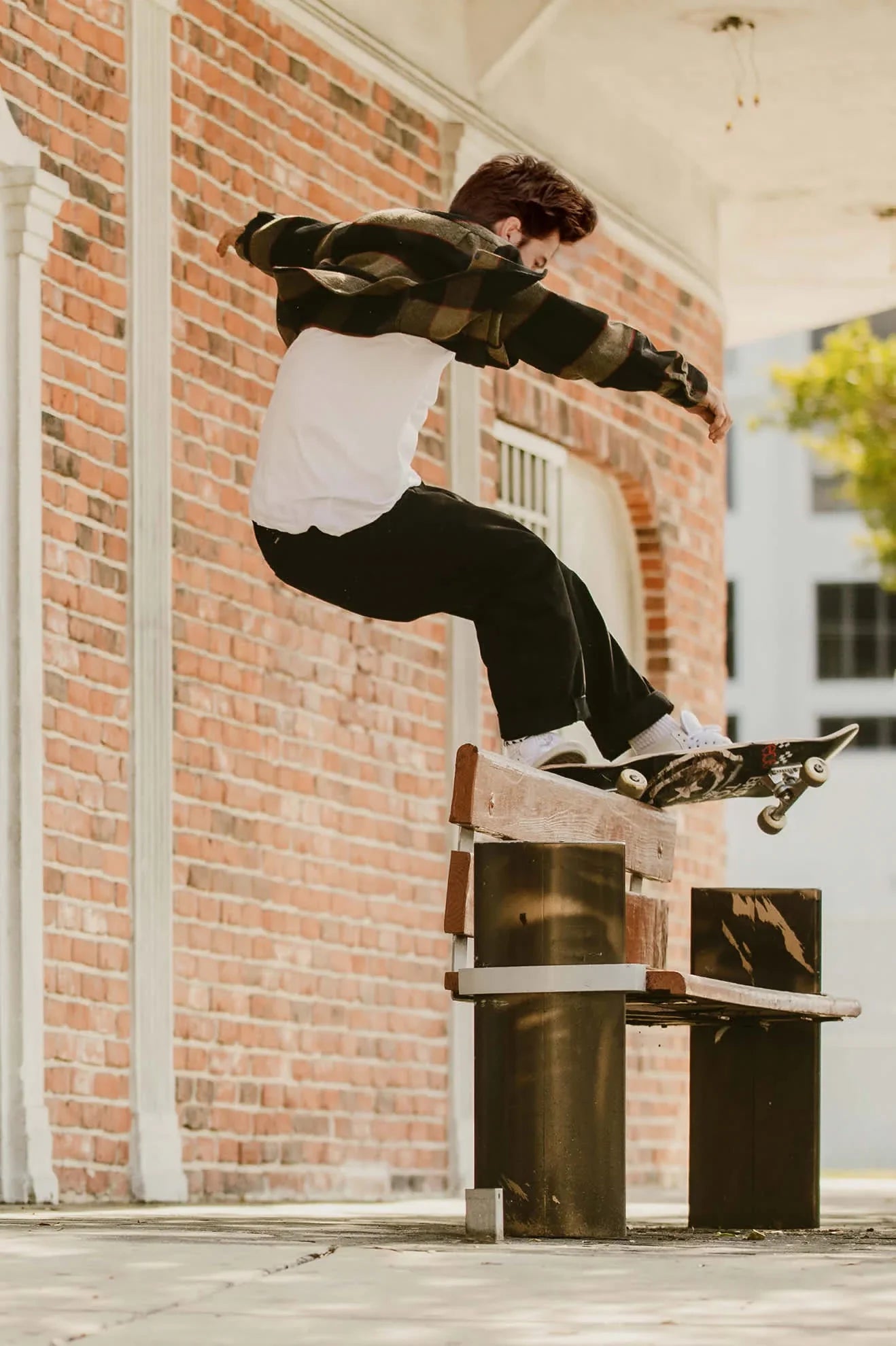 Brixton Bowery Heather Grey Charcoal L/s Flannel Shirt