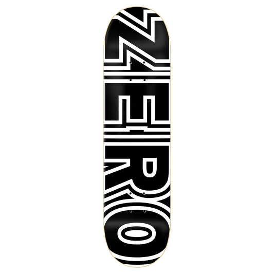 Zero Bold Black/White Skateboard Deck