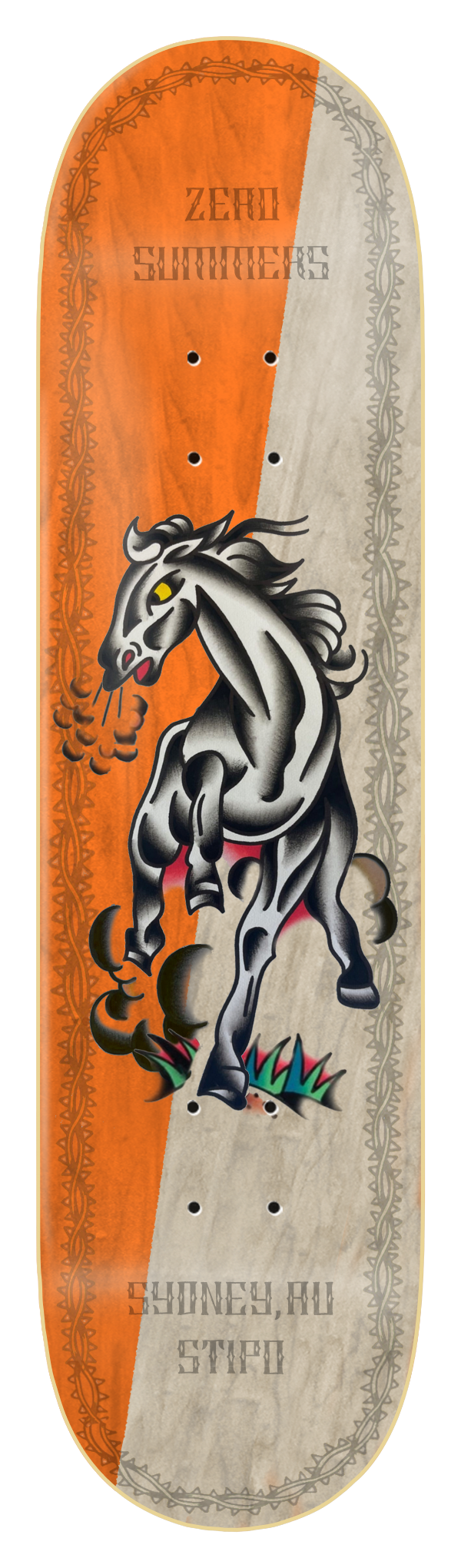 Zero Summers "Stipo" 8.375" Skateboard Deck - Bow Shock Marketplace