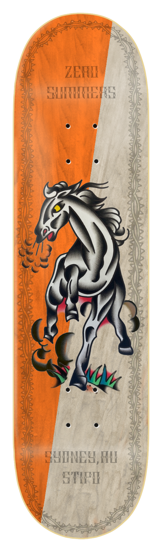 Zero Summers "Stipo" 8.375" Skateboard Deck - Bow Shock Marketplace