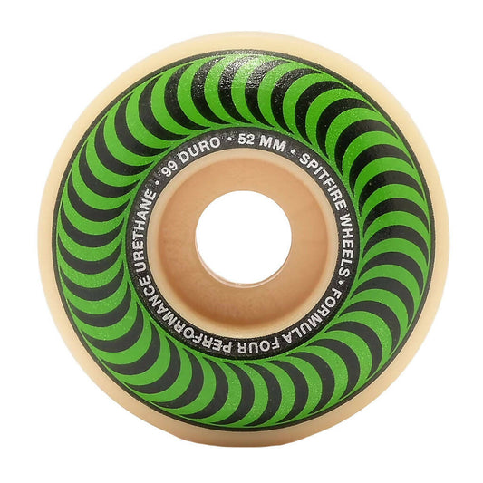 Spitfire Formula Four Classics 52mm 99a Green Skateboard Wheels